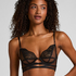 Amel Non-Padded Underwired Longline Bra, Black