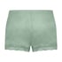 Velvet lace shorts, Green