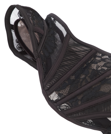 Antonia Wasp Waist Corset, Black