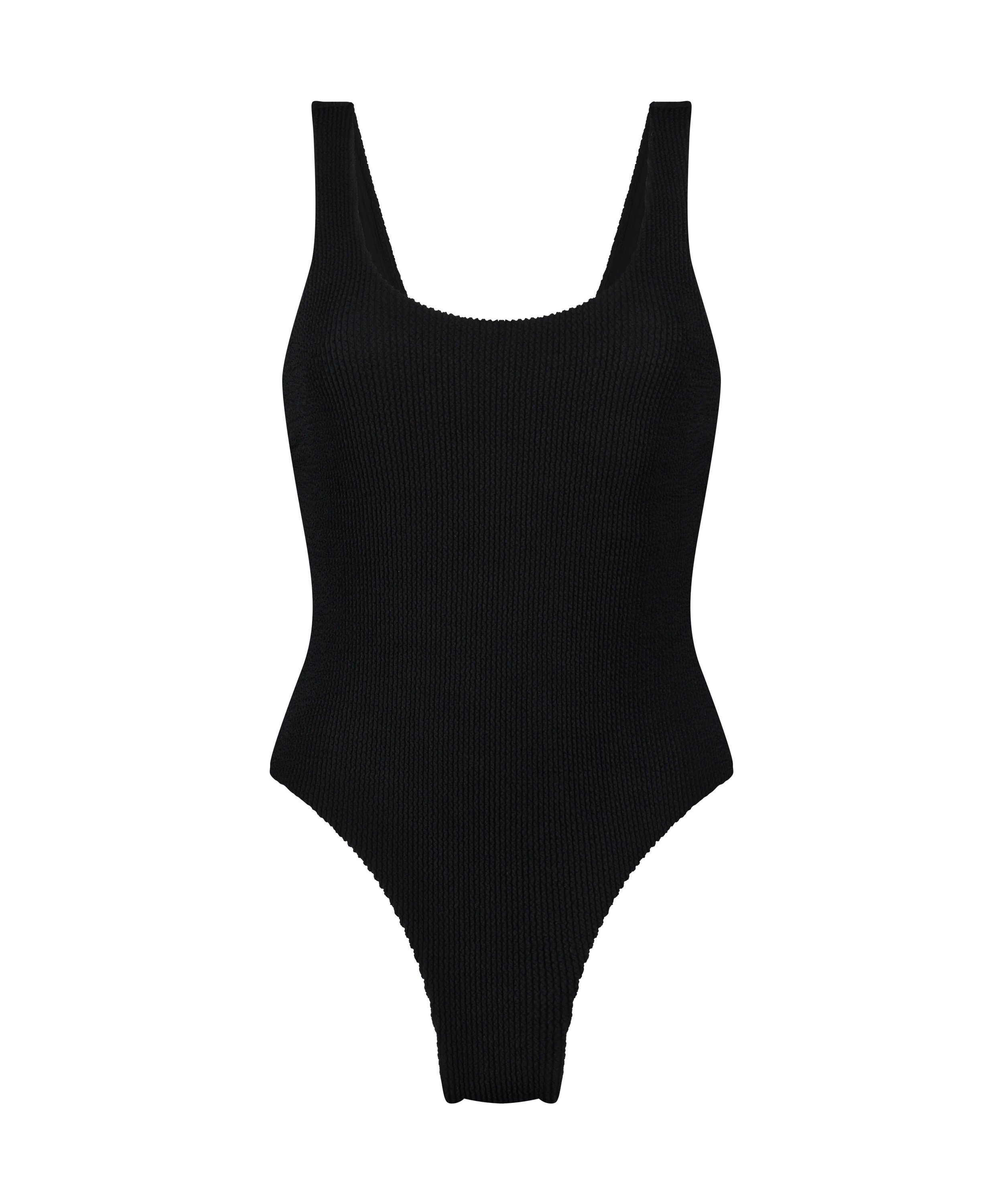 Shaping Crinkle Swimsuit, Black, main