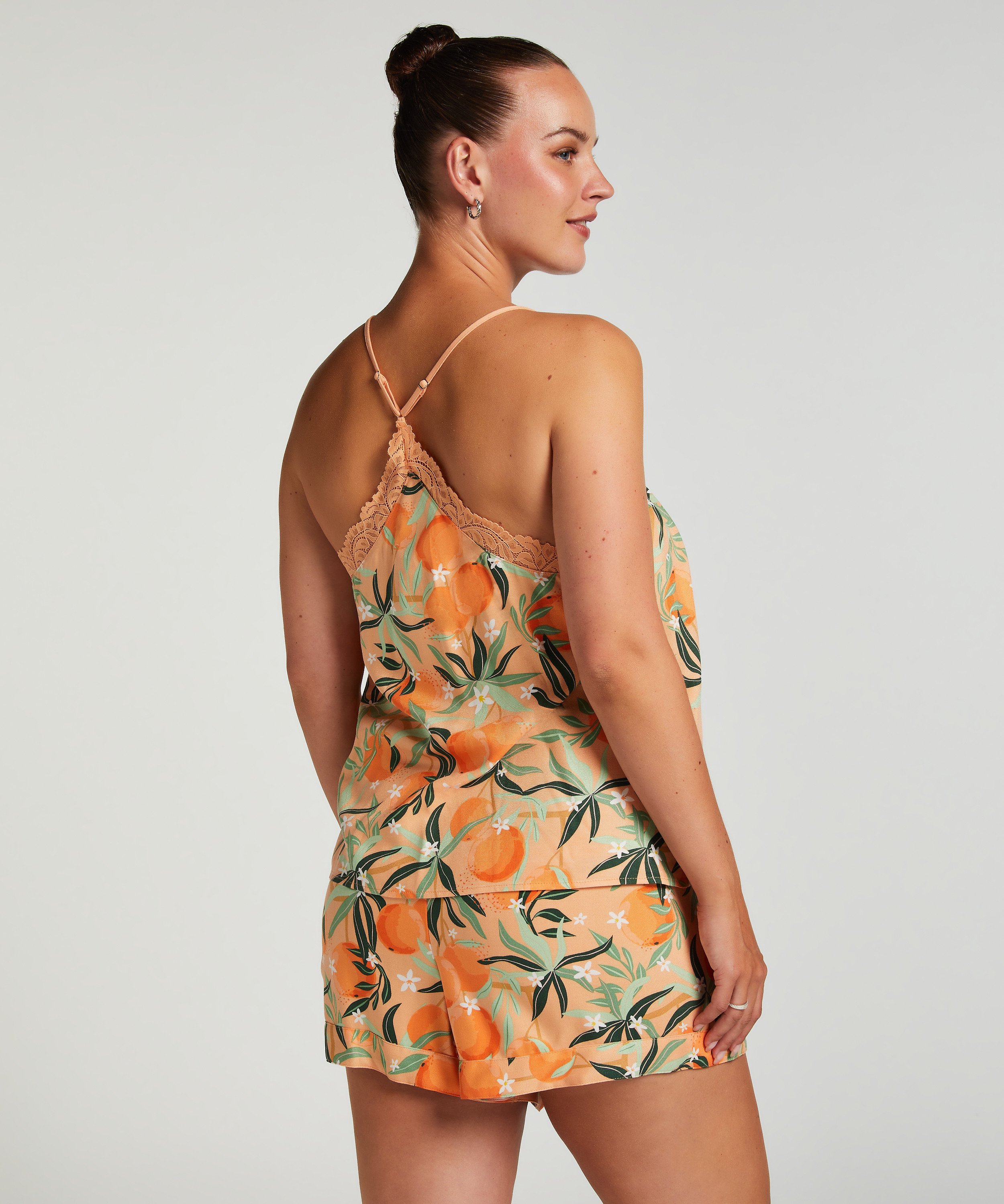 Woven Lace Cami Top, Pink, main