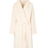 Fleece Bathrobe, White
