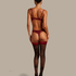 Zoe 20 Denier Noir Hold-Ups, Red