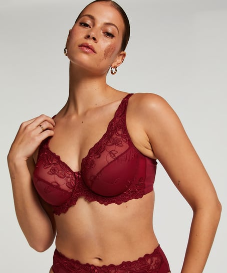 Diva Non-Padded Underwired Bra, Red