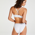 Casey cotton padded triangle bralette, White