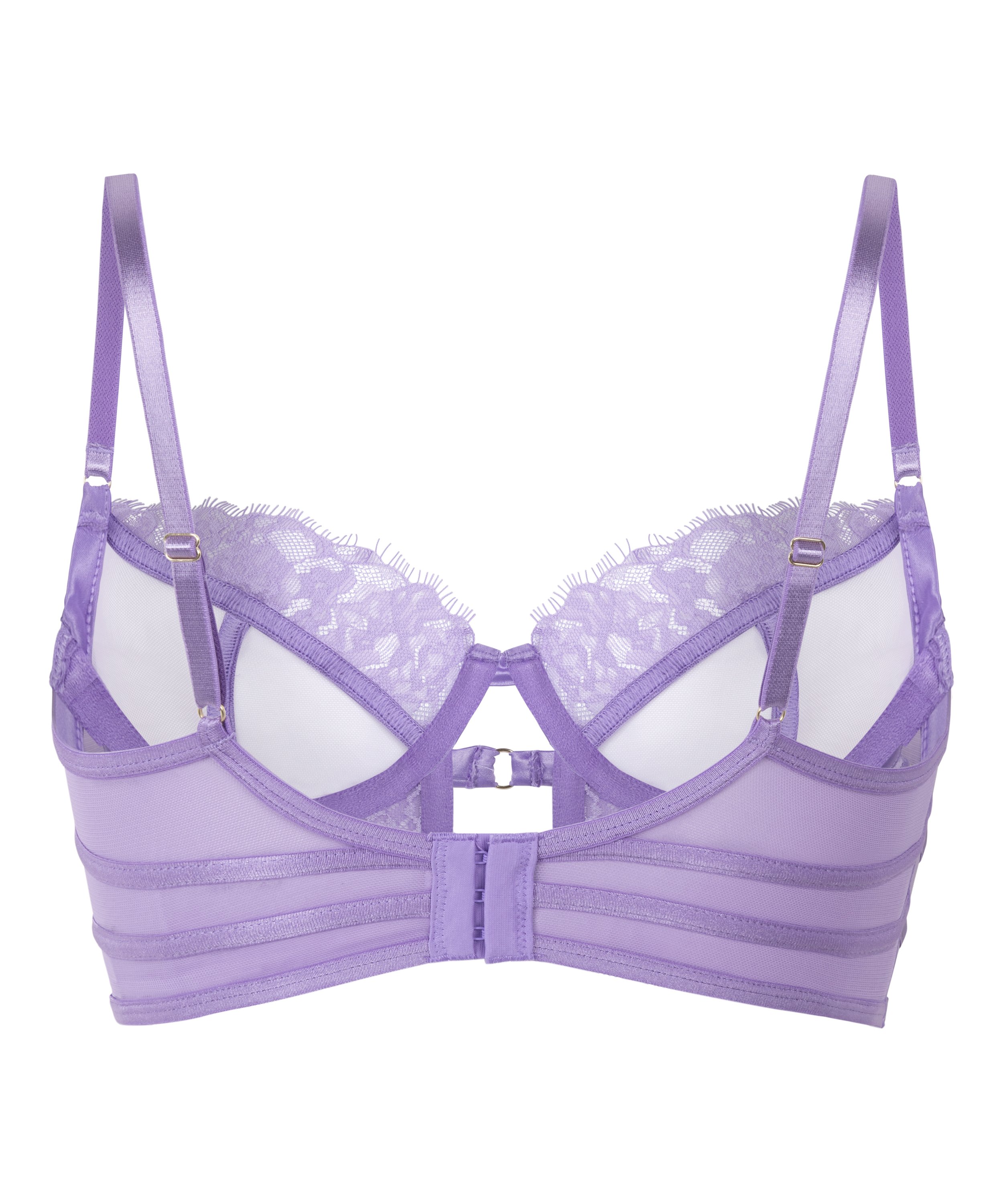 Nienke Non-Padded Underwired Longline Bra, Purple, main