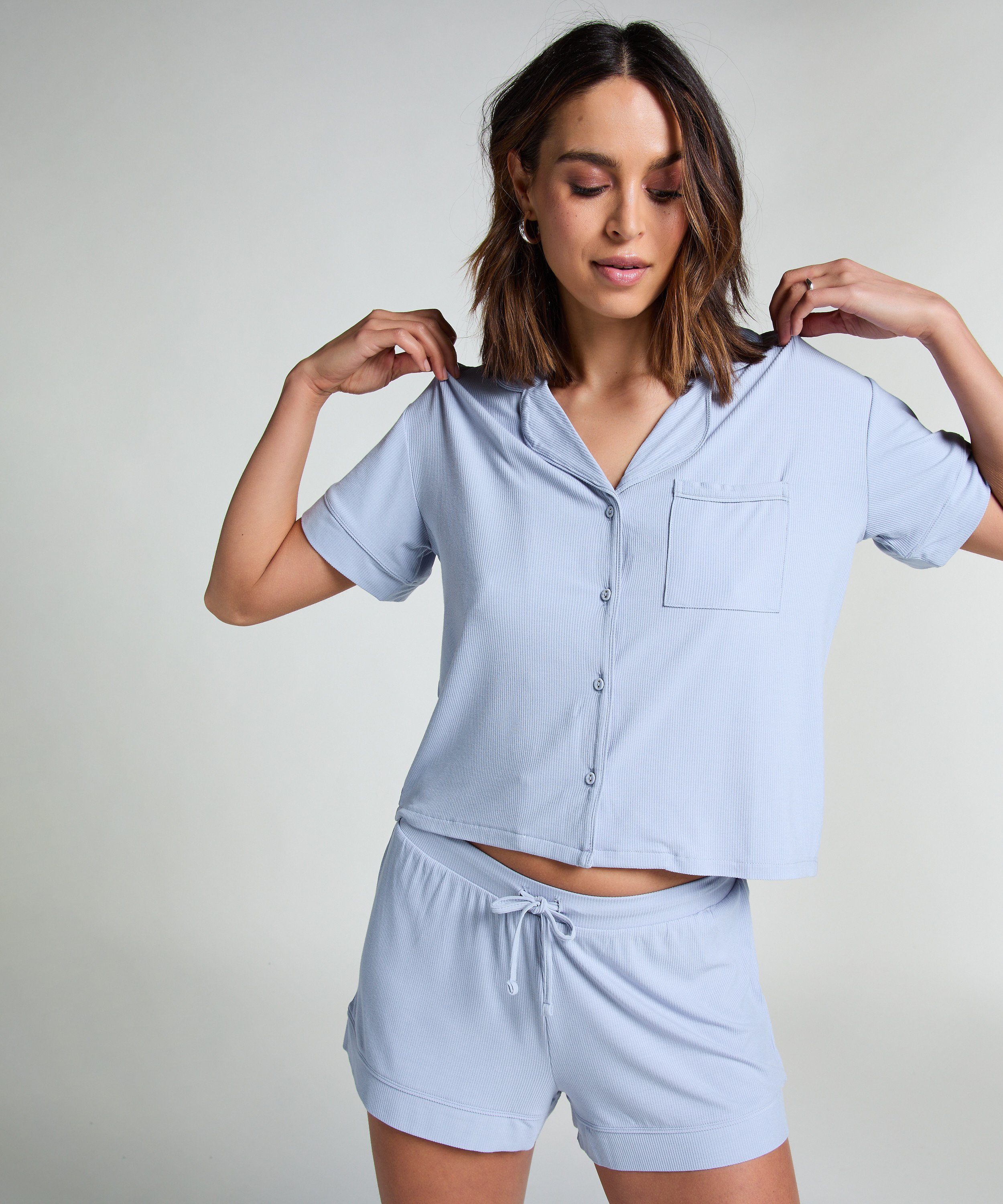 Essential Jersey Short-Sleeved Jacket, Blue, main