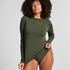 super soft Boatneck Shirt with Cashmere, Green