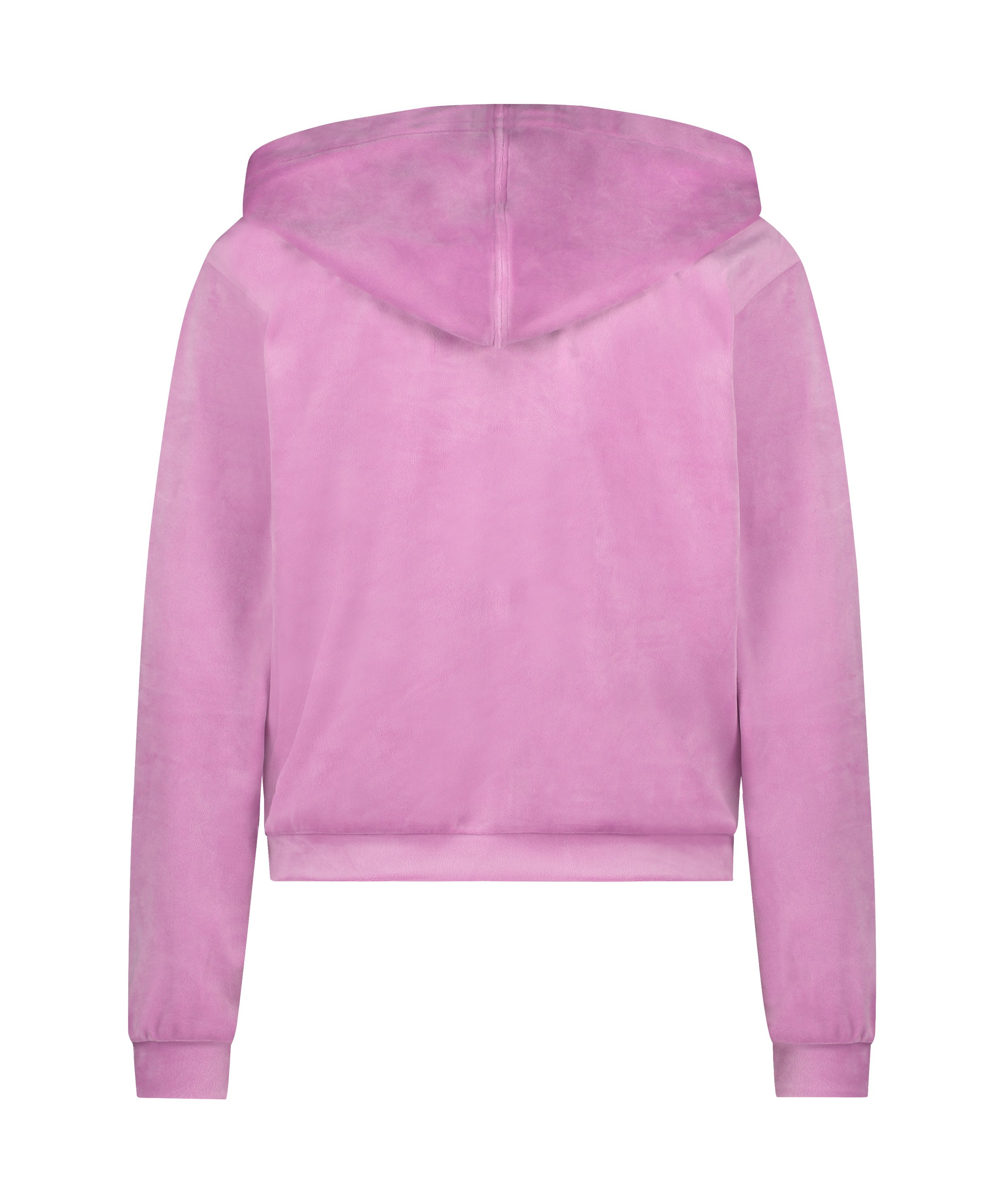 Velour hoodie jacket, Pink, main