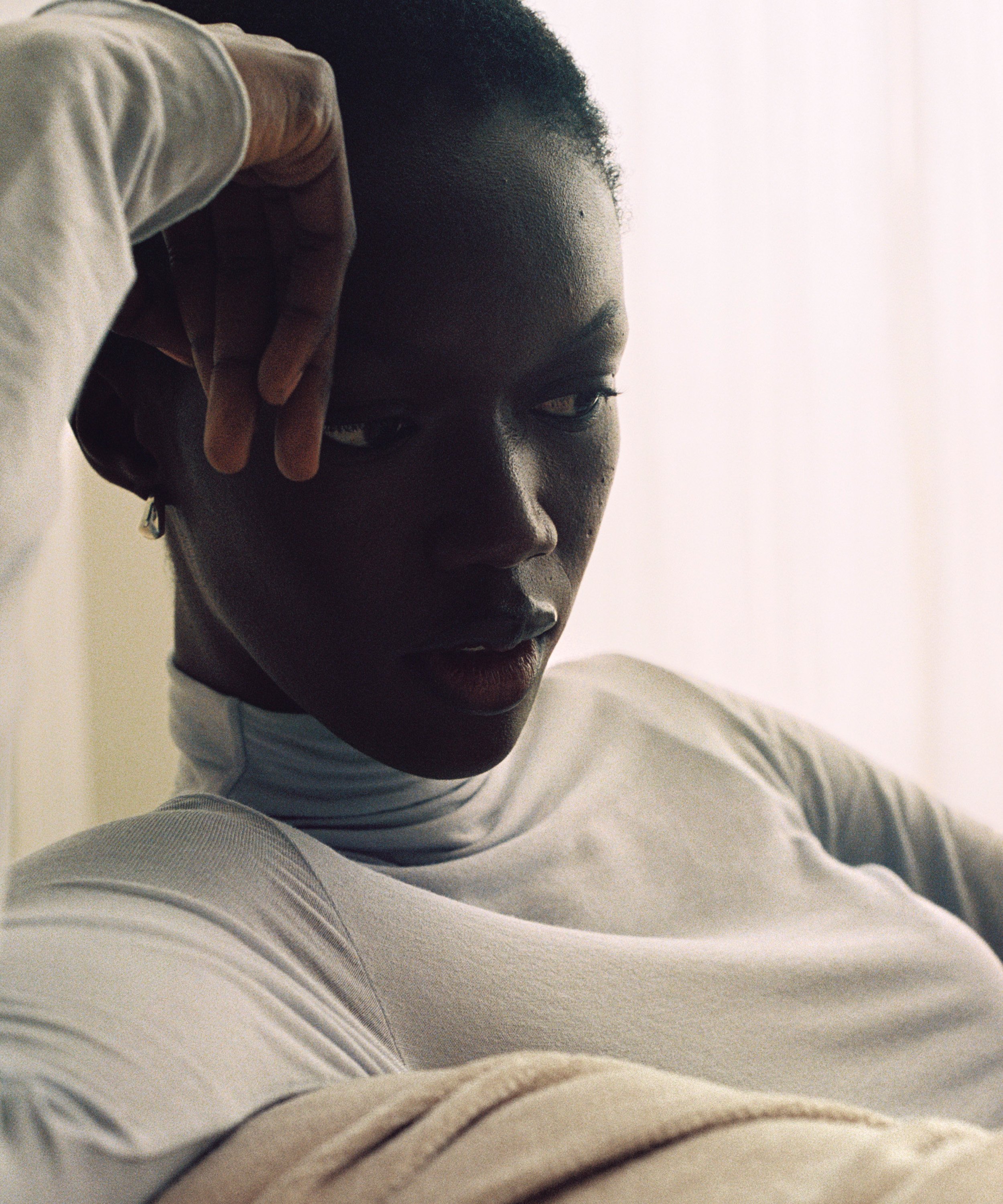 super soft Turtleneck shirt with Cashmere, Blue, main