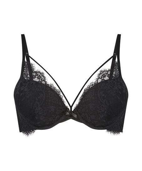 Arabella Padded Underwired Maximiser Bra, Black