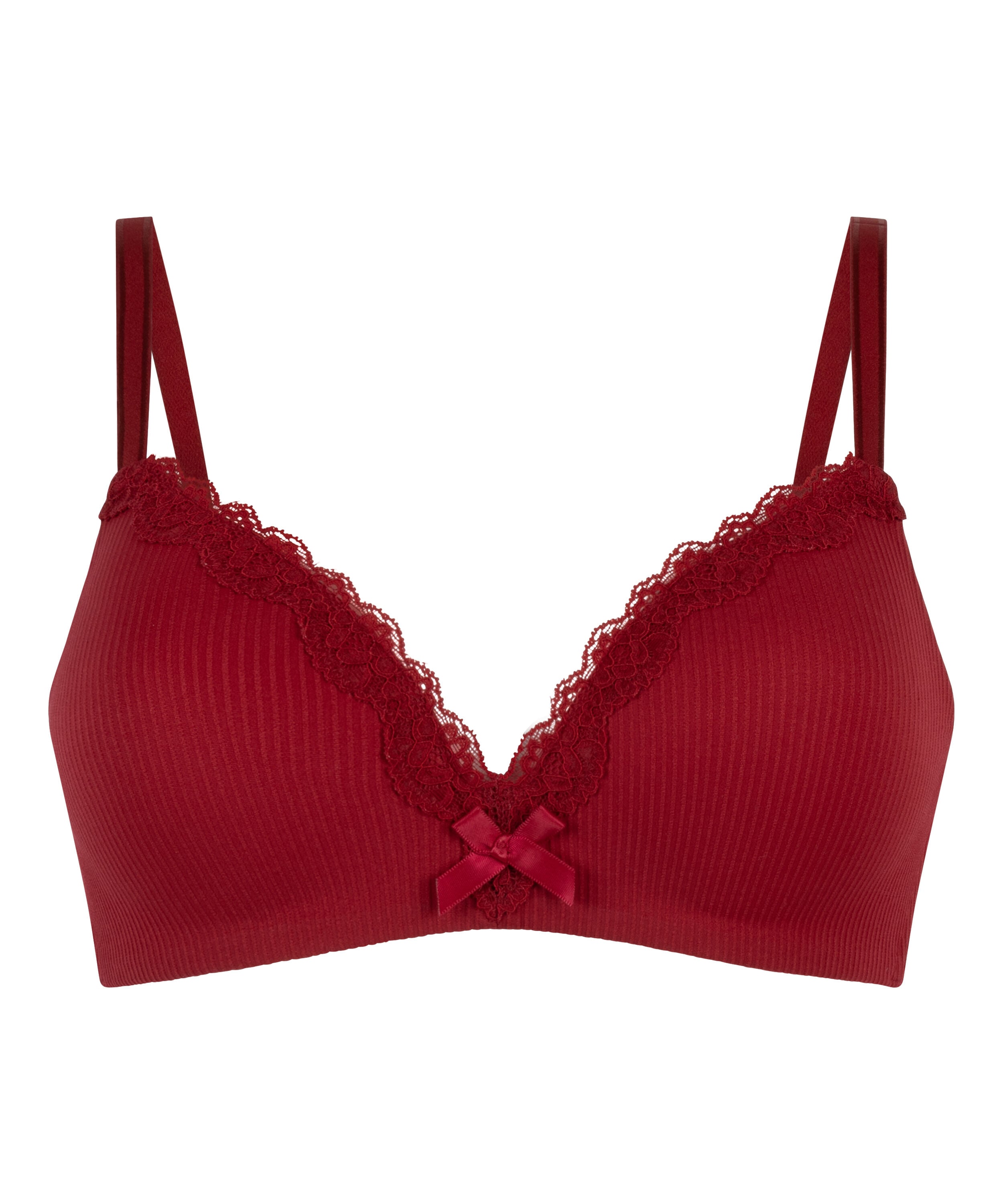Lola Padded Non-Wired Bra, Red