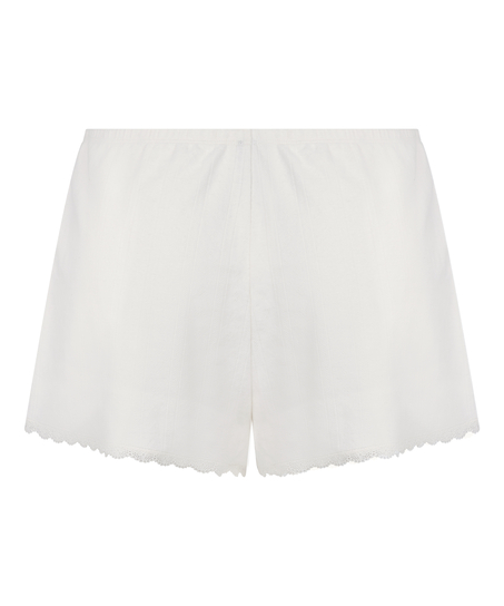 Pointelle Shorts, White