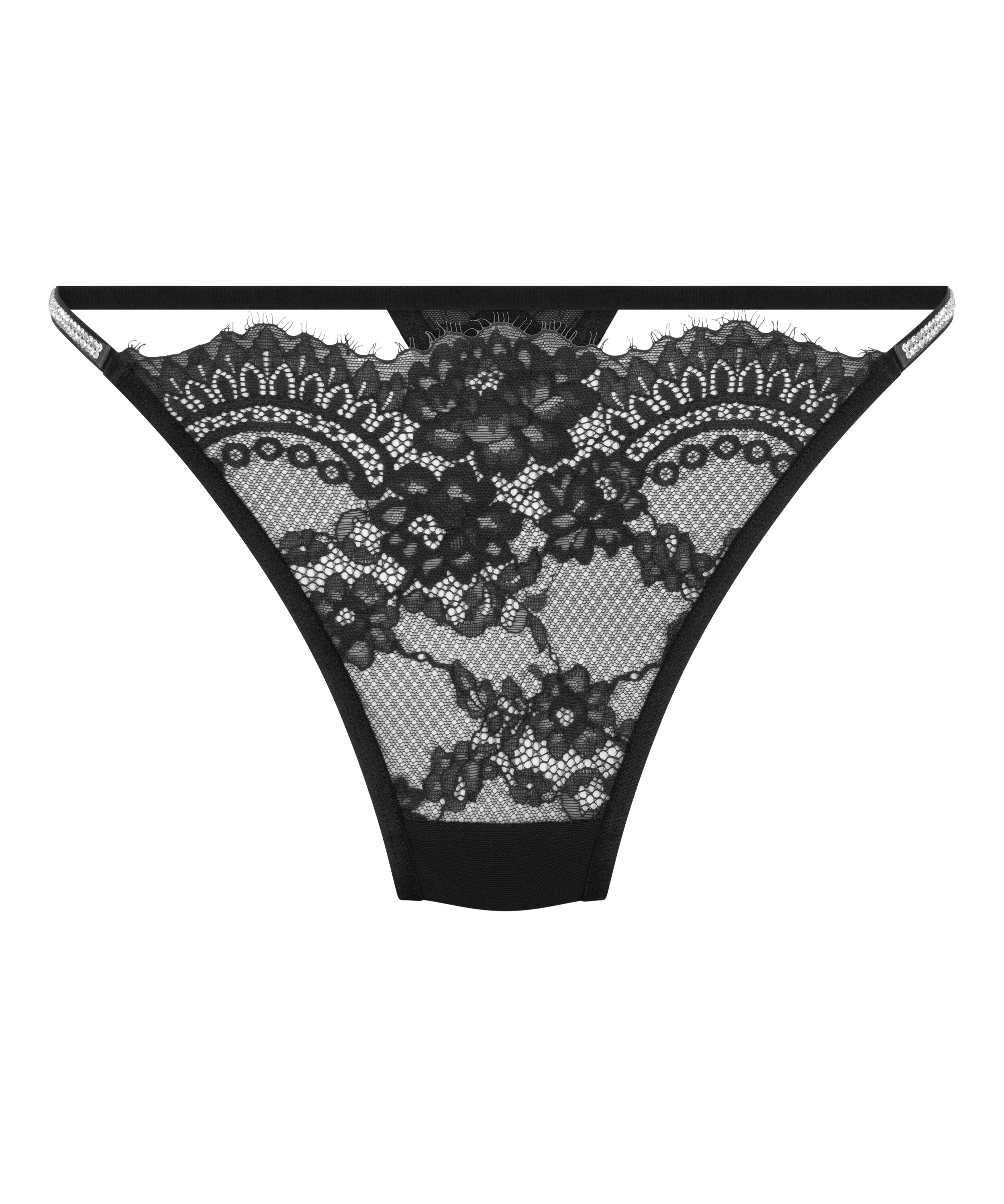 Odette Highleg Thong, Black