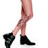 Tights 20 denier flower tattoo, Beige