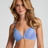 Marine Padded Push-Up Underwired Bra, Blue