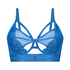 Pleasure Non-Padded Longline Underwired Bra, Blue
