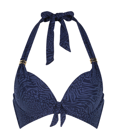 Kai Padded Push-Up Underwired Bikini Top, Blue