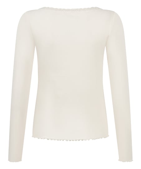 Top Jersey Lace, White