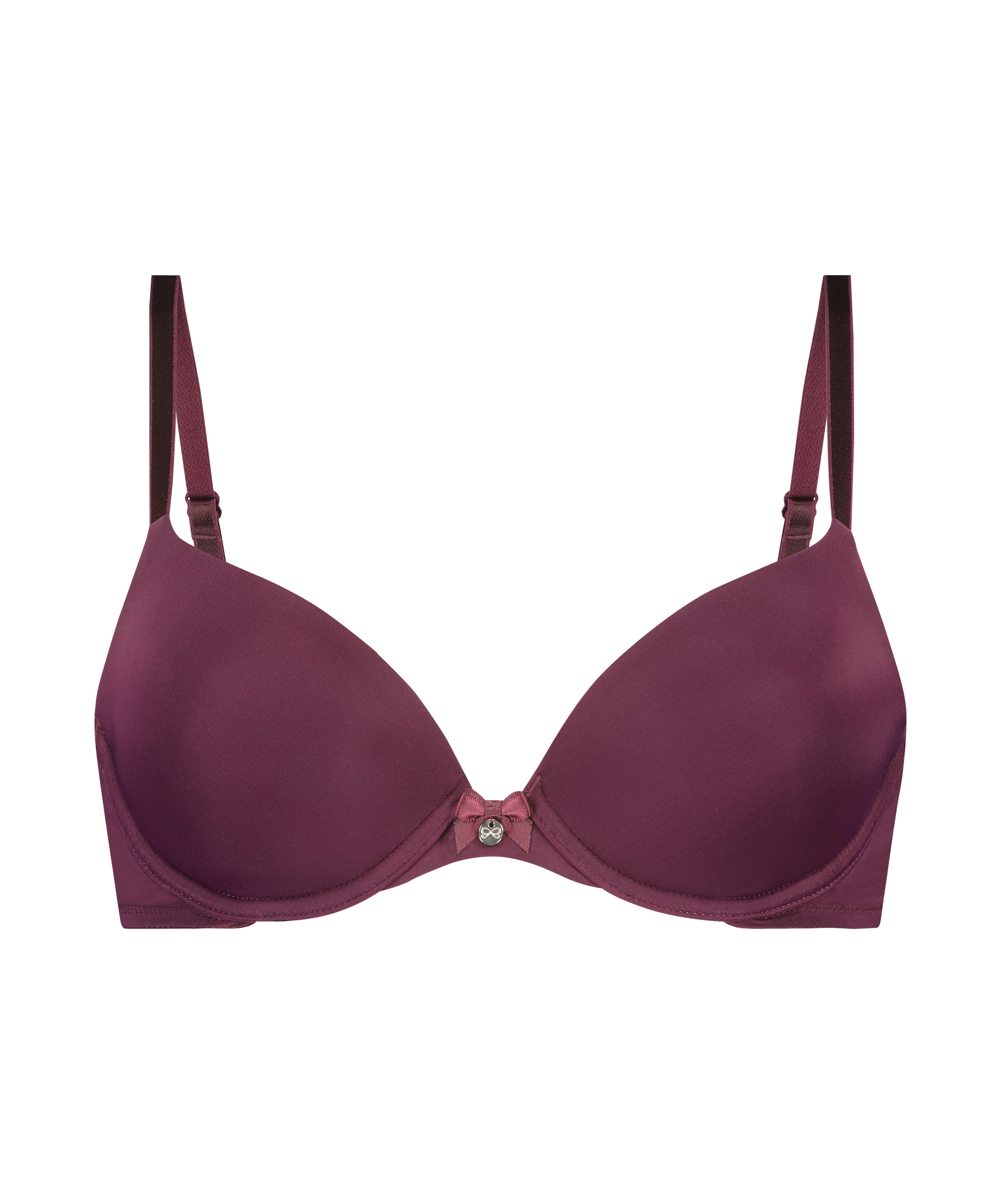 Plunge Padded Underwired Bra, Purple, main