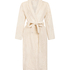 Fleece Bathrobe, White