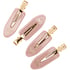 4-Pair Hair Clips, Pink