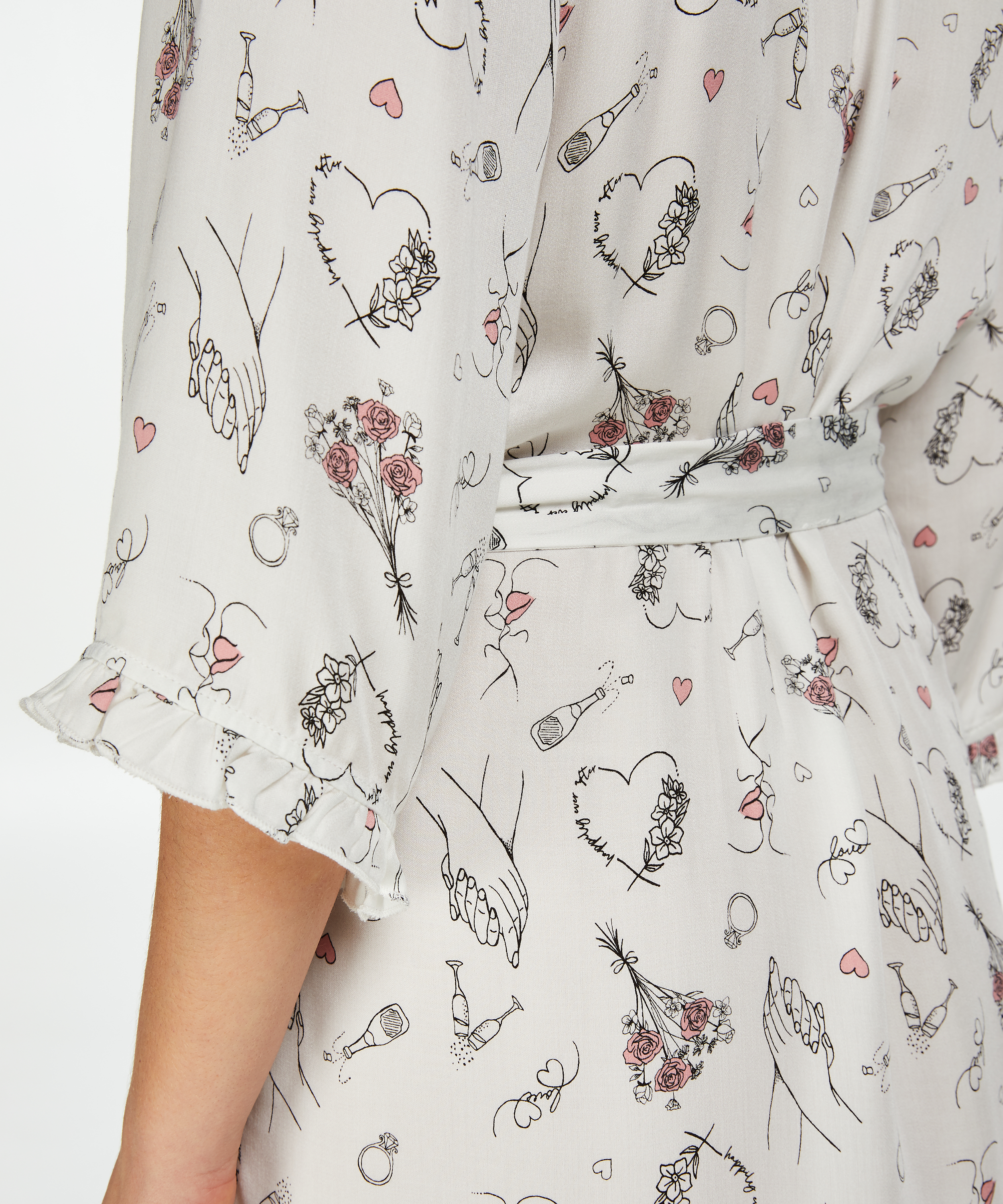 Kimono Bridal, White, main