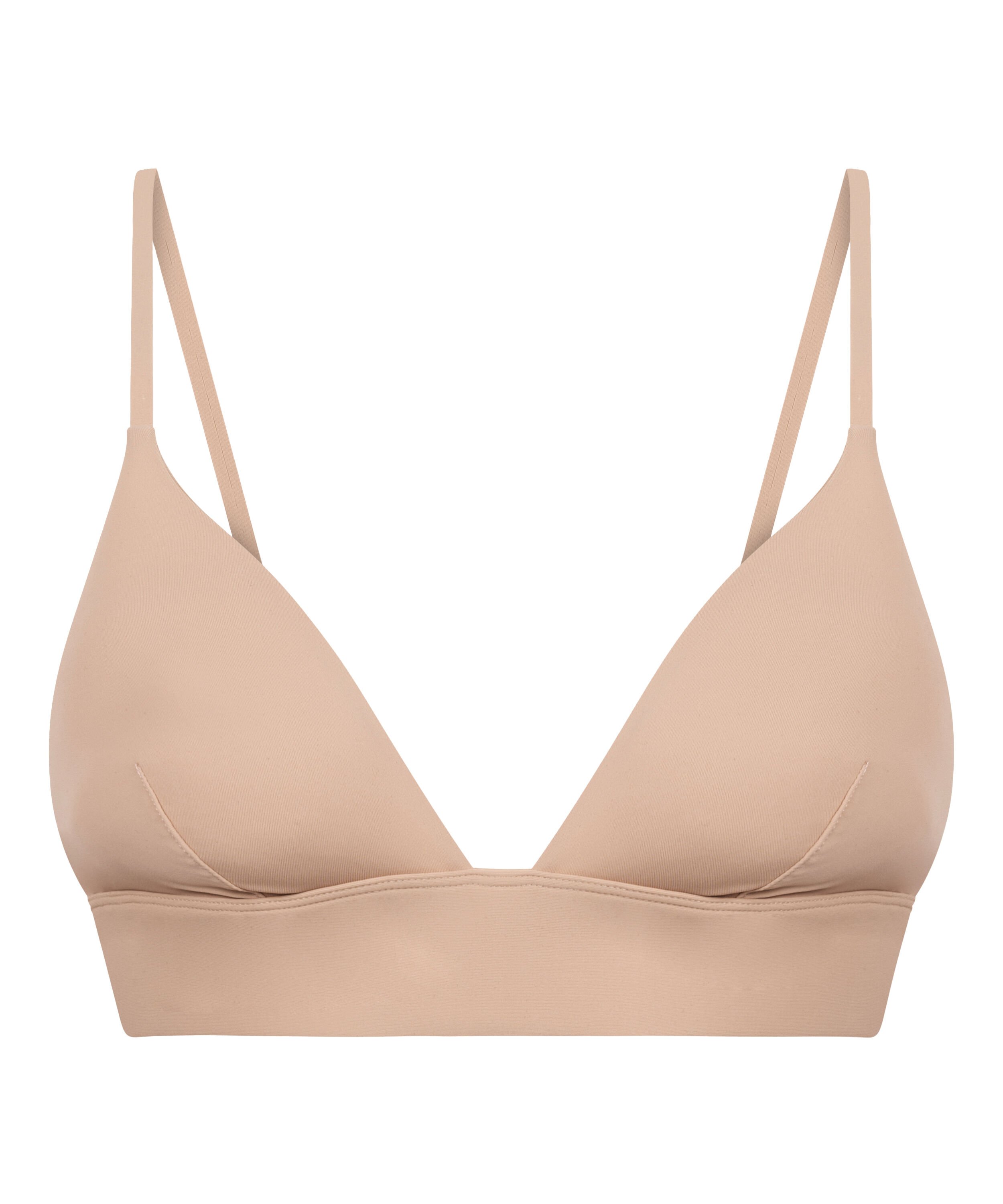 Smooth Triangle Bralette, Beige