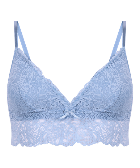Posie Triangle Bralette, Blue