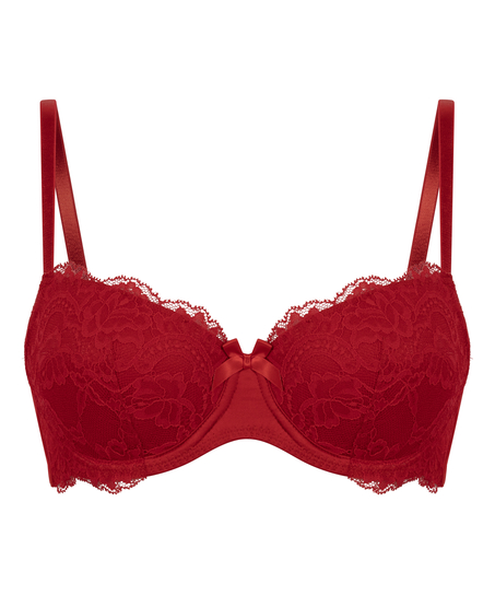 Teddy Padded Underwired Bra, Red