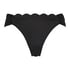 Scallop Rio Bikini Bottoms, Black