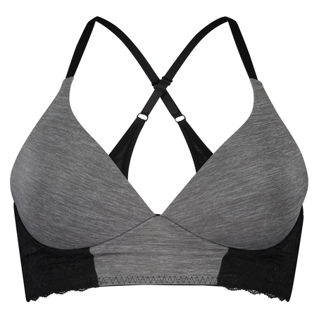 Ava Padded Non-Underwired Bra, Gray