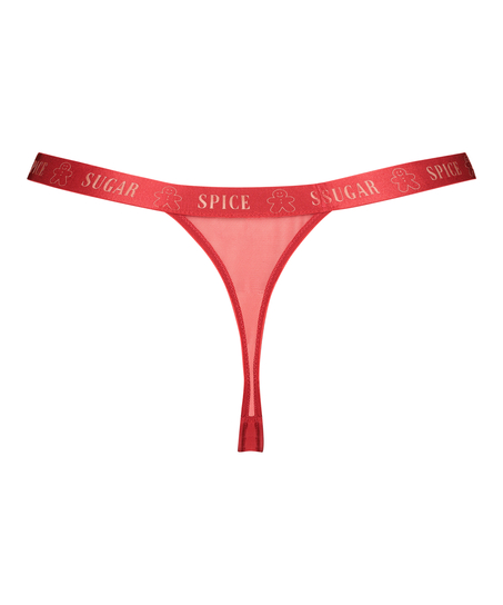 Cinnamon Extra Low Rise Thong, Red