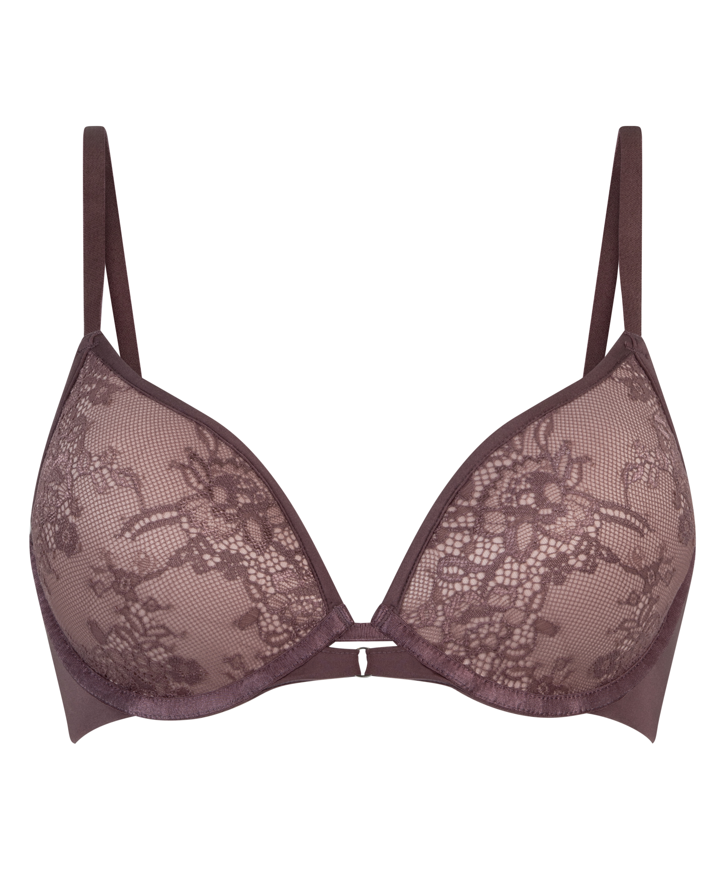 Lea Padded Underwired Push-Up Bra, Purple, main