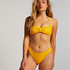 Crinkle Bandeau Bikini Top, Yellow