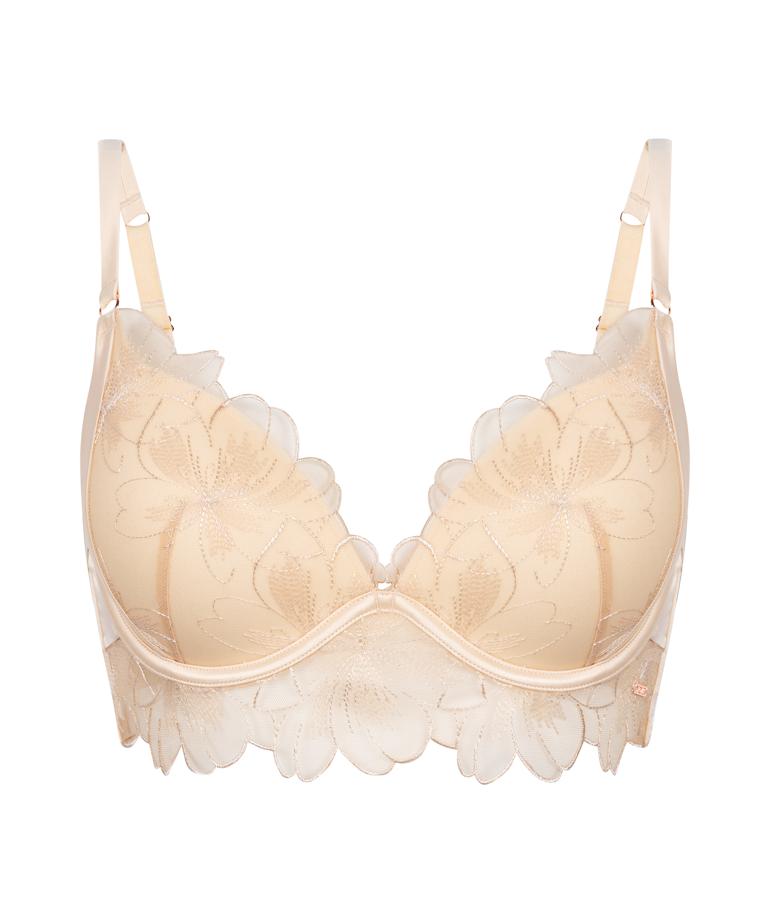 Emilia Padded Underwired Push-Up Bra, Yellow, main
