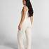 Singlet Brushed Jersey Rib, White