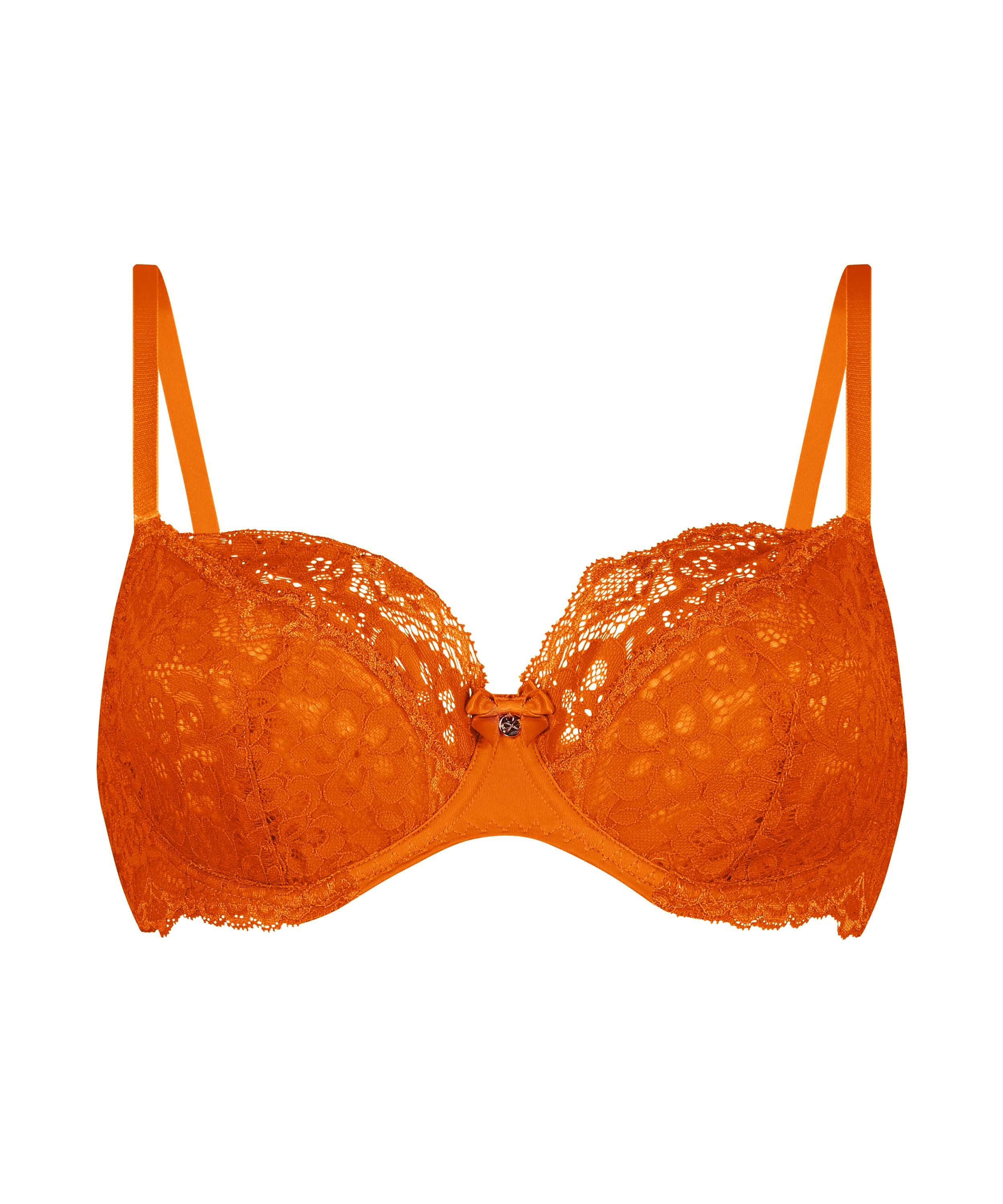 Marine Non-Padded Underwired Bra, Orange, main