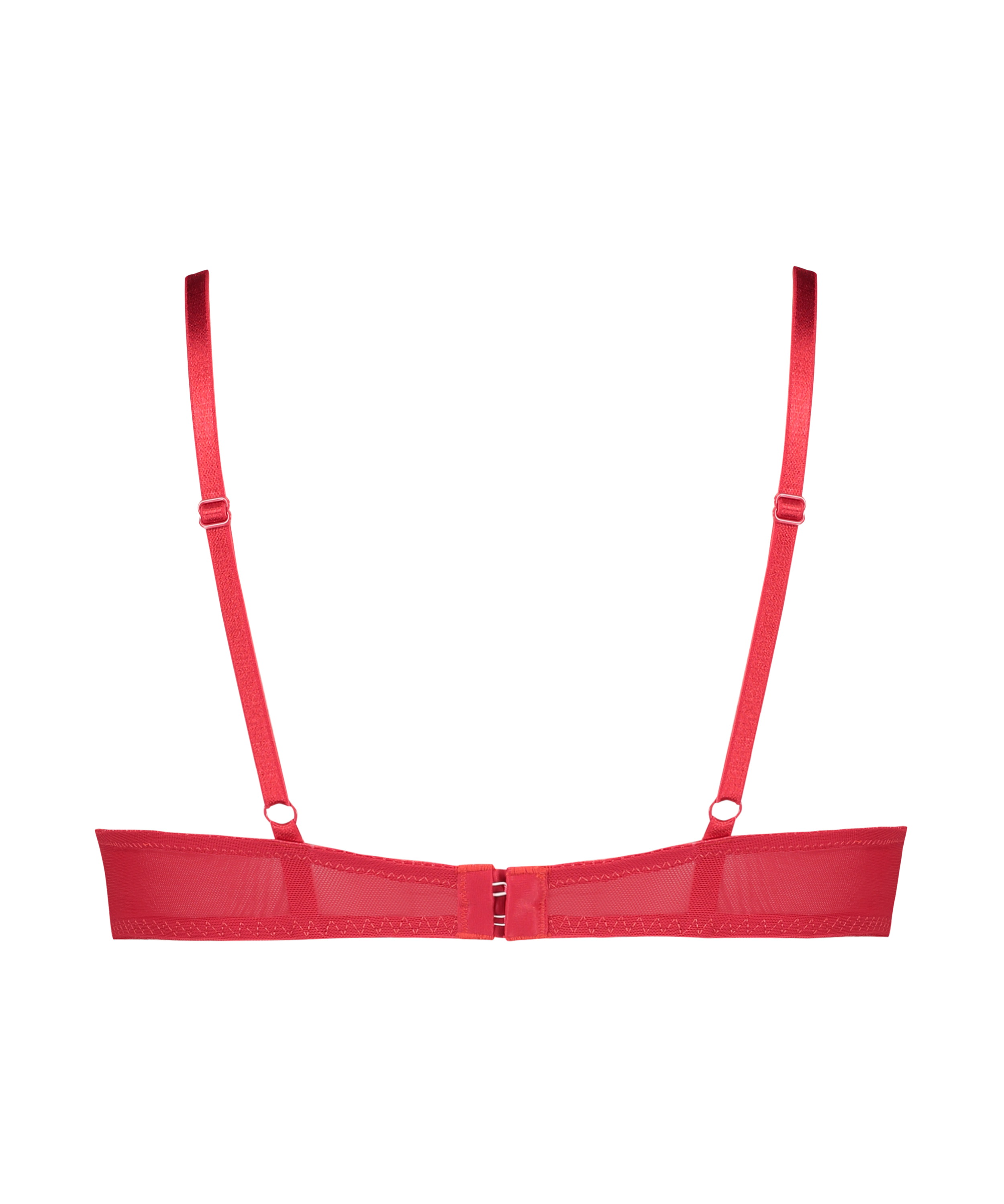 Leyla padded underwired maximizer bra, Red, main