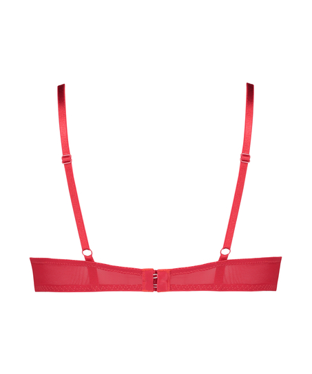 Leyla padded underwired maximizer bra, Red