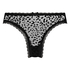 V-shaped Brazilian knickers mesh, Black