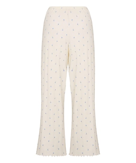 Pants Loose Pointelle, White