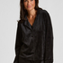 Velours Long-Sleeved Jacket, Black