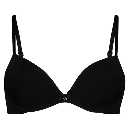 Plunge Padded Underwired Bra, Black