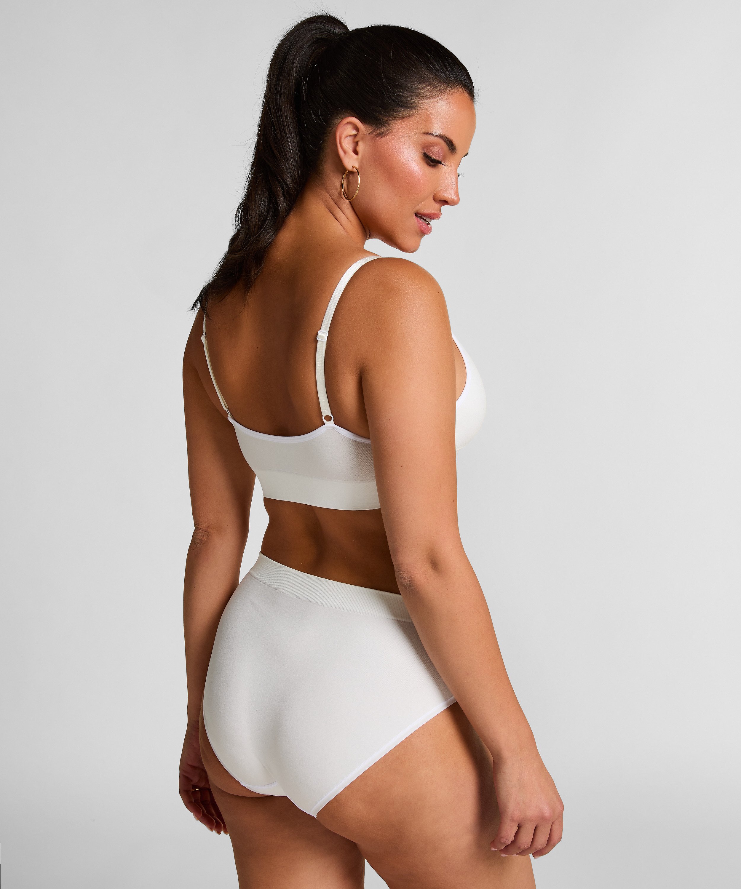 Dide Triangle Bralette, White, main