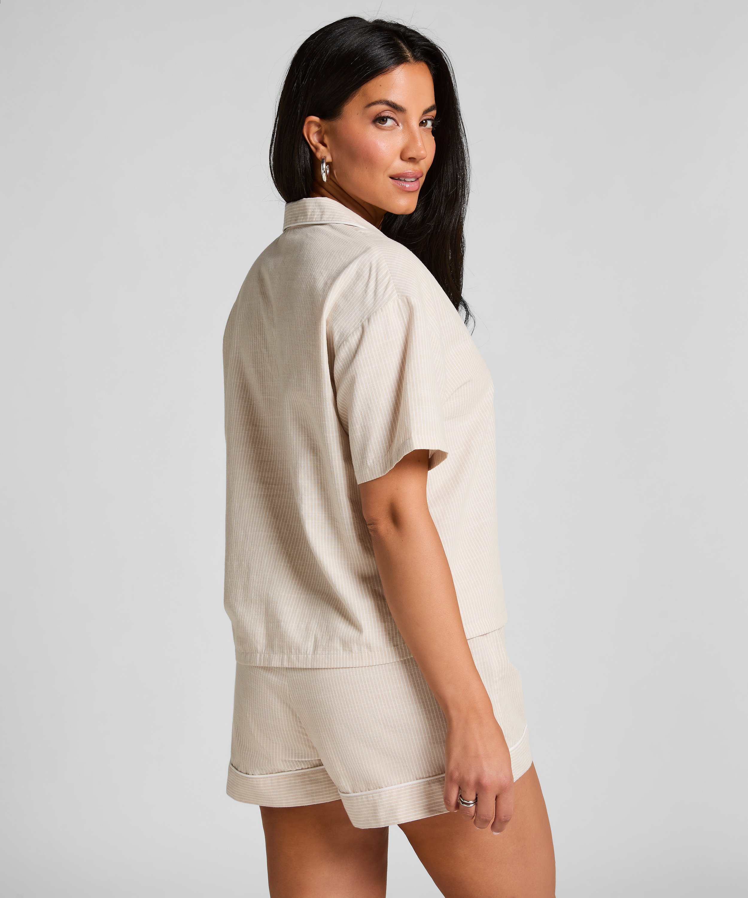 Cotton shorts, Beige, main