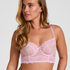 Non-Padded Underwired Longline Bra Camellia, Pink