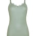 super soft Lace V-Neck cami with Cashmere, Green