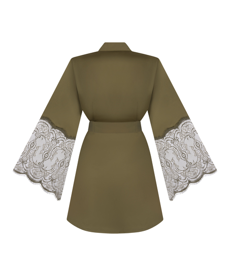 Satin Kimono, Green