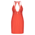 Satin lace slip dress, Red